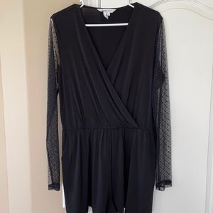 Black Long Sleeve Romper